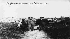 Trabajadores en las obras del Palacio de Sobrellano entre 1881-1888